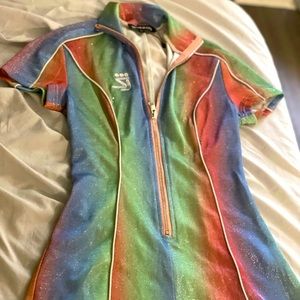 Selling Rainbow Shane Justin Short Jumpsuit